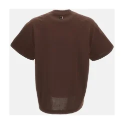 T-Shirts^WOOYOUNGMI Cotton Back Logo T-Shirt Brun
