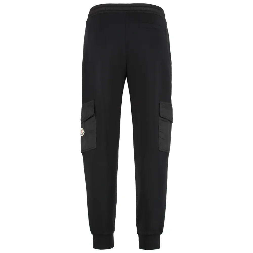Bukser<Moncler Cotton Blend Sweatpants Sort