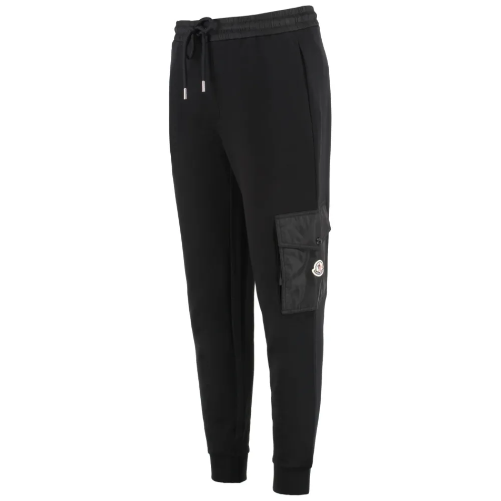 Bukser<Moncler Cotton Blend Sweatpants Sort