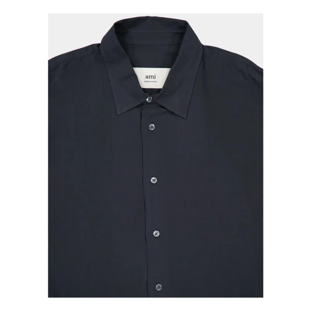 Skjorter^Ami Paris Cotton Boxy Shirt Grå