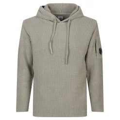 Trøjer<C.P. Company Cotton Chenille Hooded Sweater Grøn