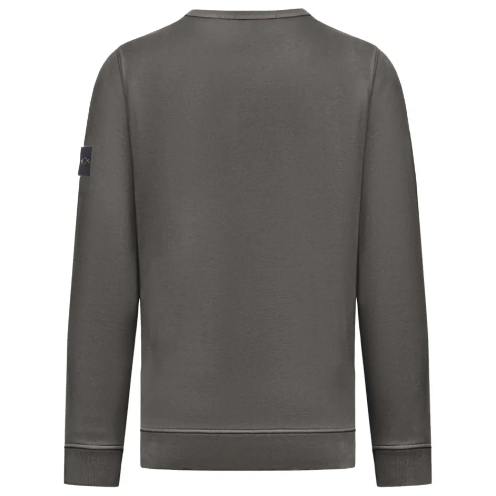 Trøjer|Sweatshirts<Stone Island Cotton Crew Neck Sweatshirt Grå