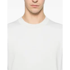 Trøjer|Sweatshirts<Stone Island Cotton Crew-neck Sweatshirt Hvid