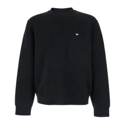 Sweatshirts^Emporio Armani Cotton Crewneck Sweatshirt Sort
