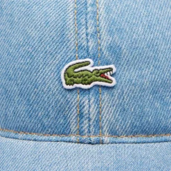 Huer, Kasketter & Hatte|Huer & Kasketter<Lacoste Cotton Denim Cap Blå