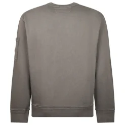 Sweatshirts^C.P. Company Cotton Diagonal Fleece Crewneck Lens Sweatshirt Grå