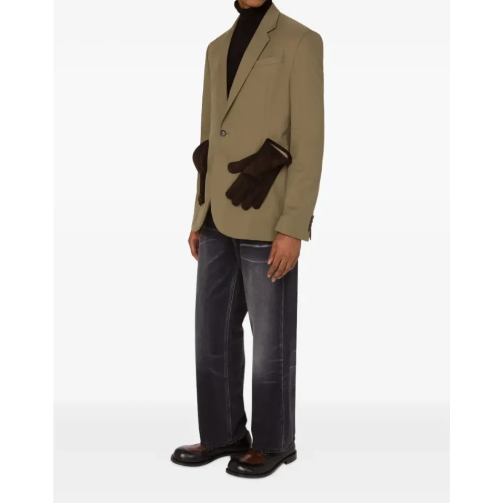 Jakker<Moschino Cotton Diagonal Jacket Grøn