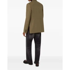 Jakker<Moschino Cotton Diagonal Jacket Grøn