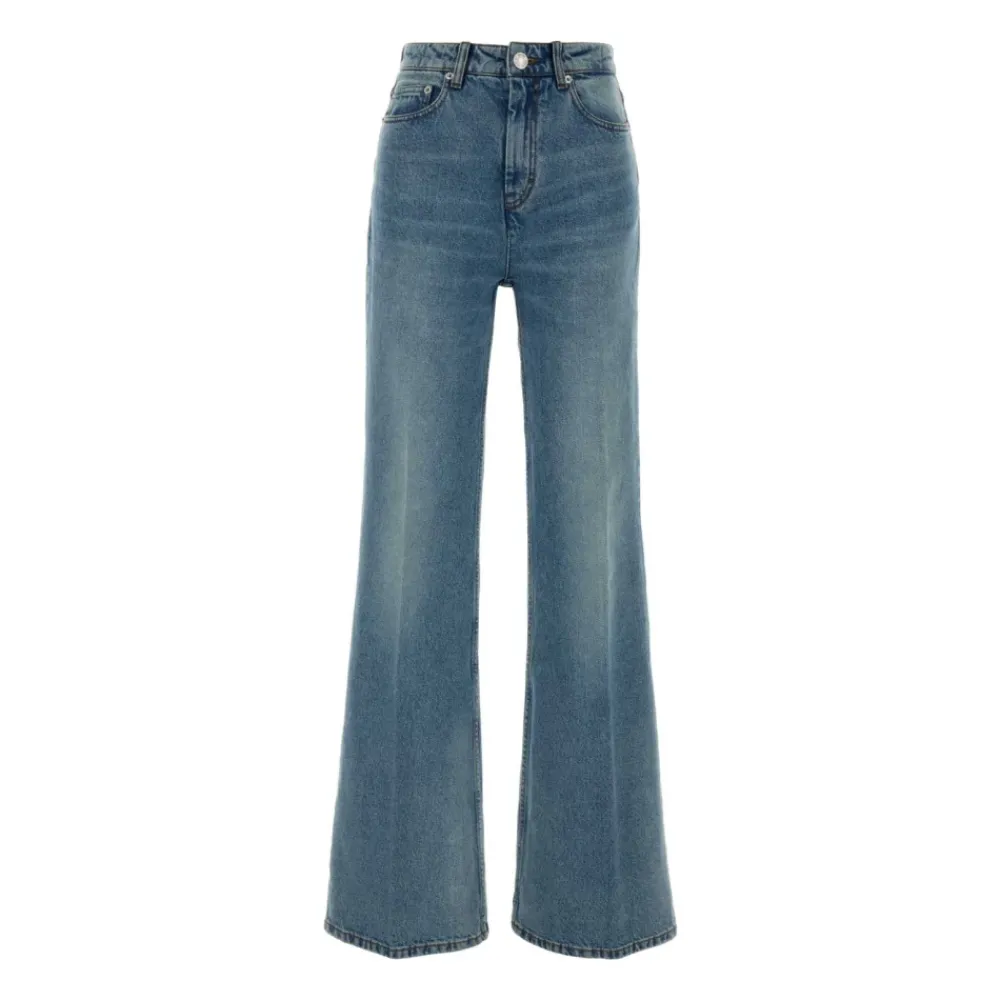 Jeans^Ami Paris Cotton Flare Fit Jeans Blå