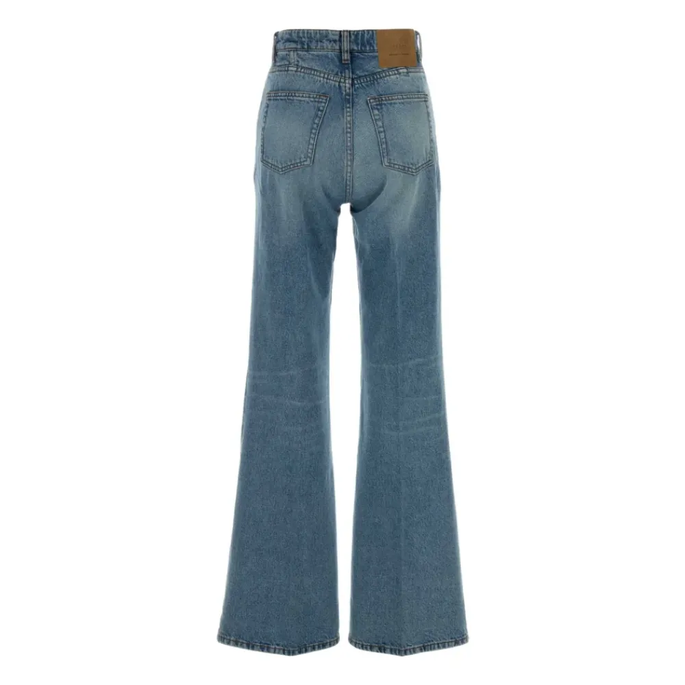 Jeans^Ami Paris Cotton Flare Fit Jeans Blå