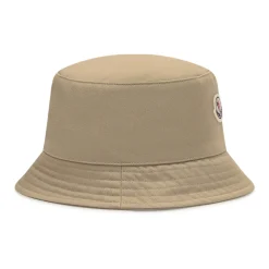 Huer & Kasketter^Moncler Cotton Gabardine Bucket Hat Beige