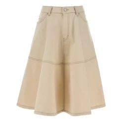Nederdele^Ami Paris Cotton Midi Skirt Hvid