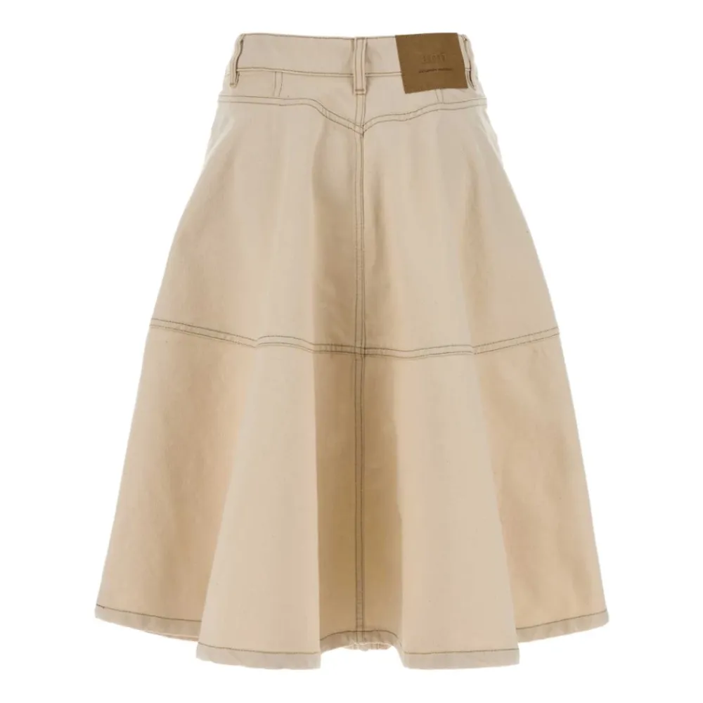 Nederdele^Ami Paris Cotton Midi Skirt Hvid