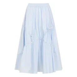 Nederdele^Moschino Cotton Poplin Midi Skirt Blå