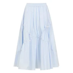 Nederdele^Moschino Cotton Poplin Midi Skirt Blå