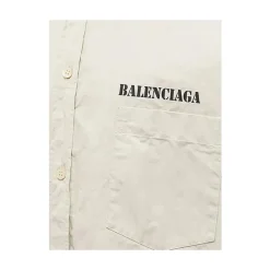 Skjorter^Balenciaga Cotton Poplin Oversized Skjorte Beige