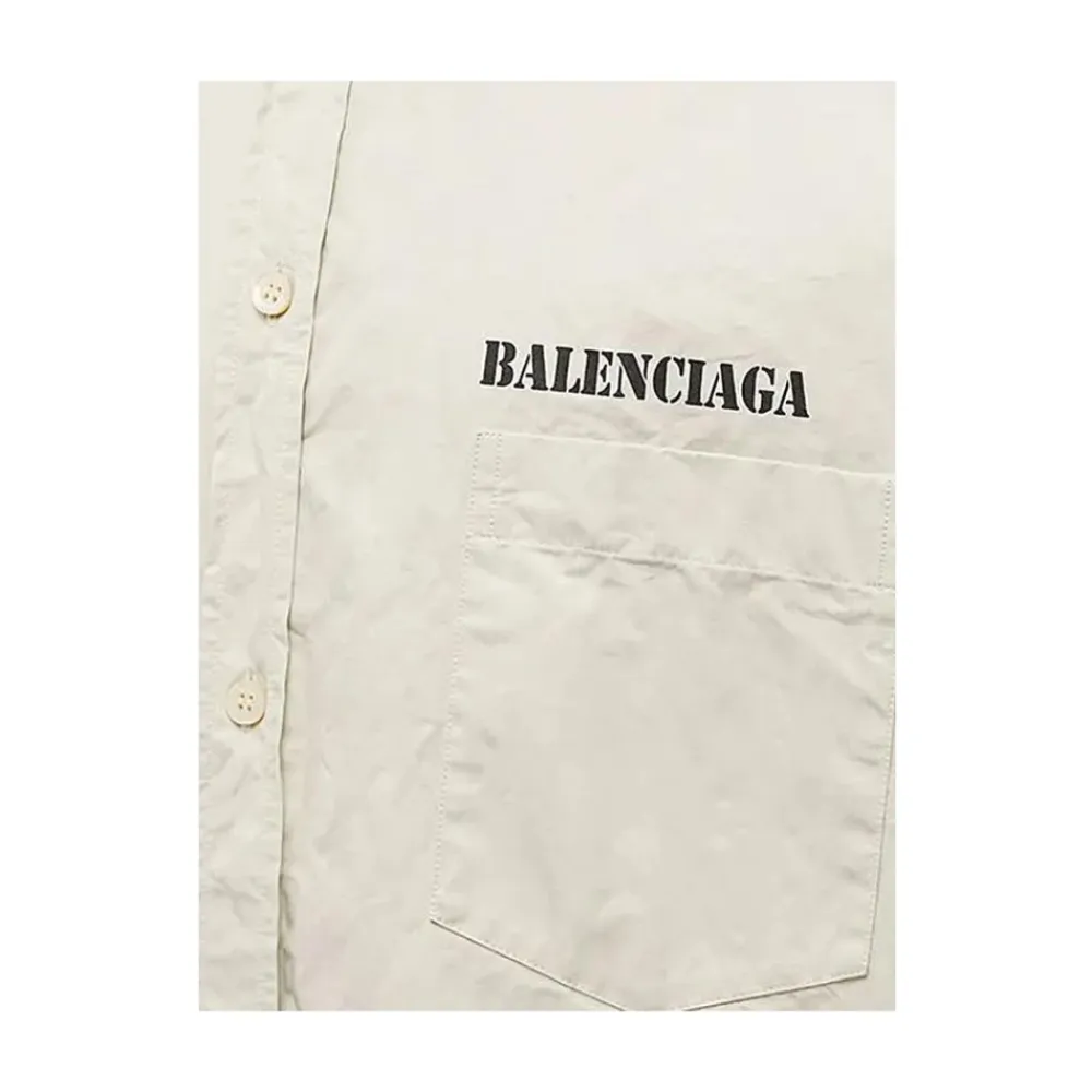 Skjorter^Balenciaga Cotton Poplin Oversized Skjorte Beige