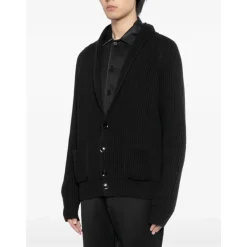Strik^Tom Ford Cotton Silk Shawl Collar Cardigan Sort