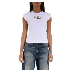 T-Shirts^Diesel Cotton Stretch T-Angie T-shirt Hvid