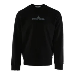 Trøjer|Sweatshirts^Stone Island Cotton Sweatshirt Sort