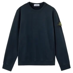 Trøjer|Sweatshirts<Stone Island Cotton Sweatshirt Blå