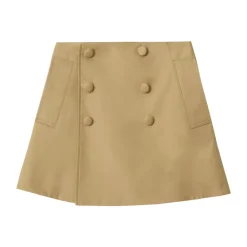 Kjoler & Nederdele<Burberry Cotton Trench Skirt Beige