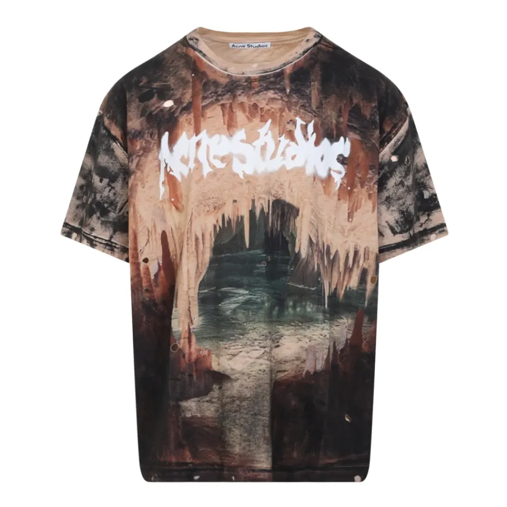 T-Shirts^Acne Studios Cotton T-shirt Multifarvet
