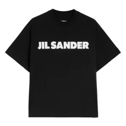 T-Shirts^Jil Sander Cotton T-Shirt med Logo Sort