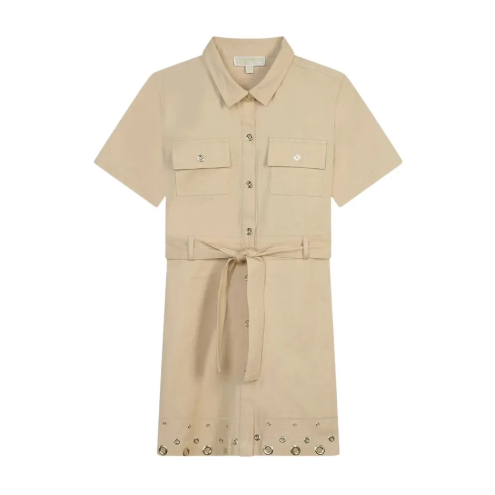 Kjoler & Nederdele^Michael Kors Cotton Twill Belted Skjortekjole Beige