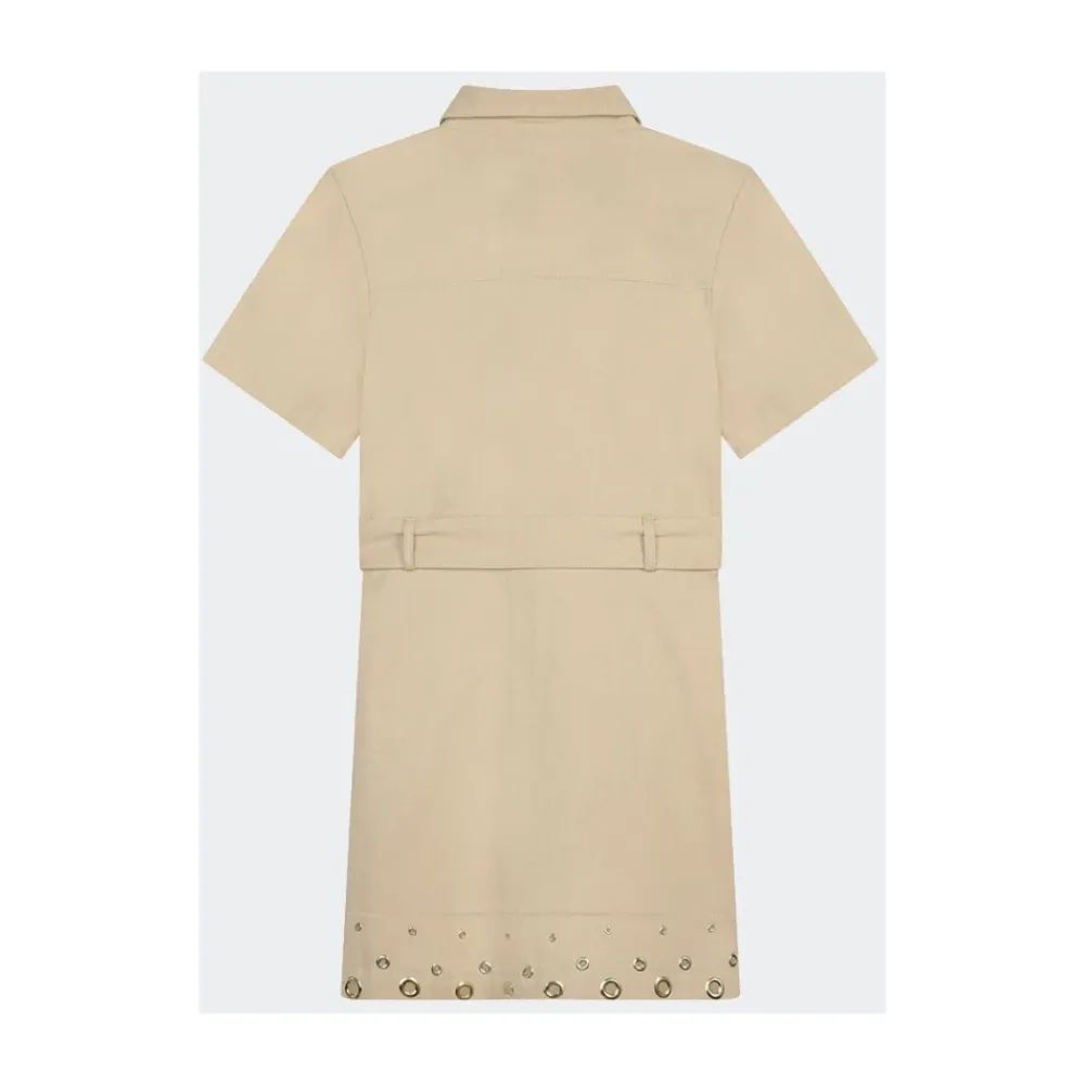 Kjoler & Nederdele^Michael Kors Cotton Twill Belted Skjortekjole Beige