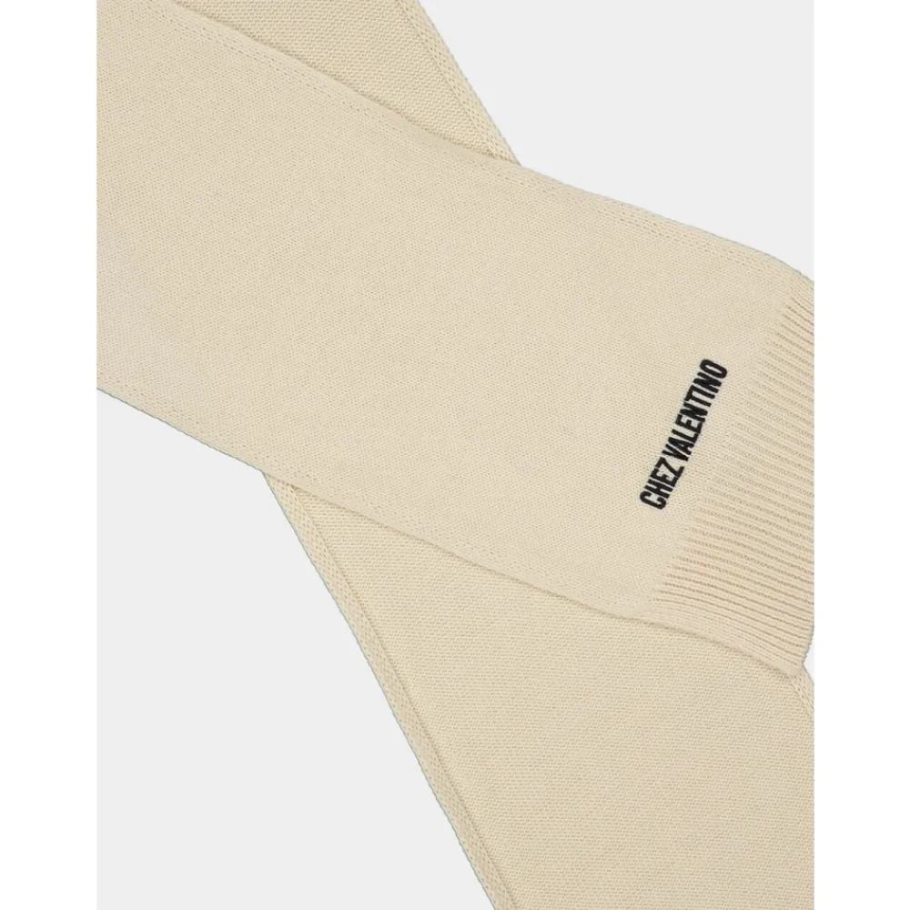 Halstørklæder Og Tørklæder^Valentino Garavani Cream Broderet Strikket Halstørklæde Beige