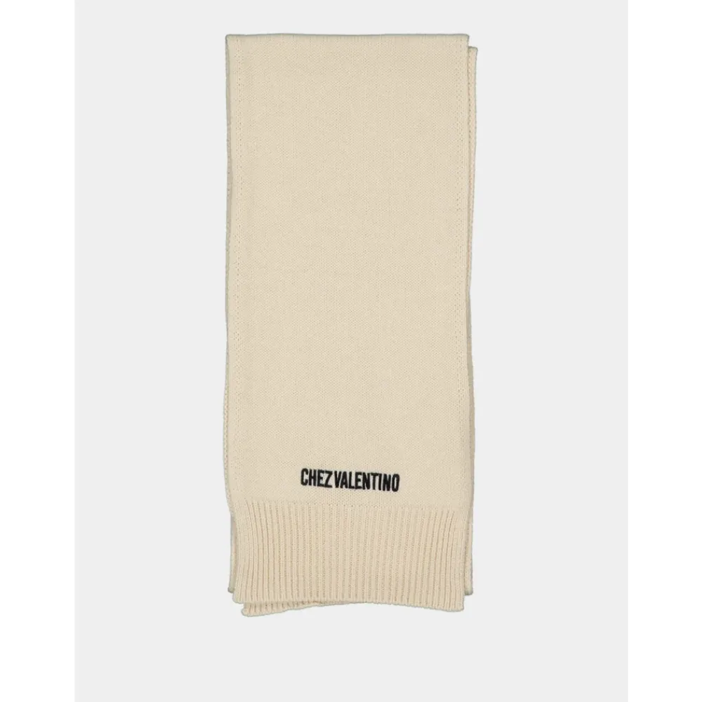 Halstørklæder Og Tørklæder^Valentino Garavani Cream Broderet Strikket Halstørklæde Beige