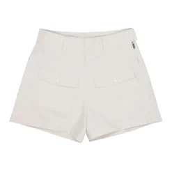 Underdele^Moncler Cremefarvede shorts med logo Beige