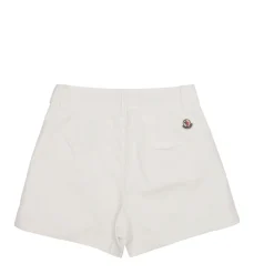 Underdele^Moncler Cremefarvede shorts med logo Beige