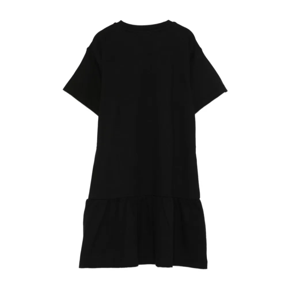 Jumpsuits^Moschino Crew Neck Half-Sleeve Kjole med Print Sort