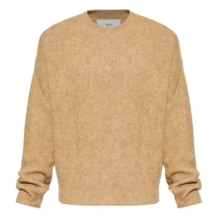 Strik<Ami Paris Crew Neck Sweater Beige