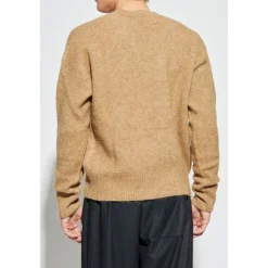 Strik<Ami Paris Crew Neck Sweater Beige