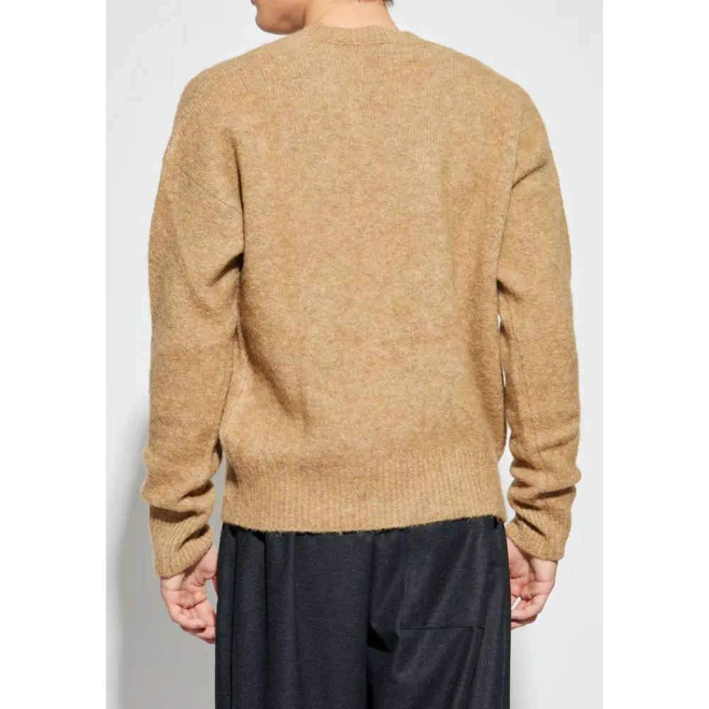 Strik<Ami Paris Crew Neck Sweater Beige