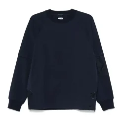 Trøjer|Sweatshirts^C.P. Company Crew Neck Sweatshirts til Mænd Blå