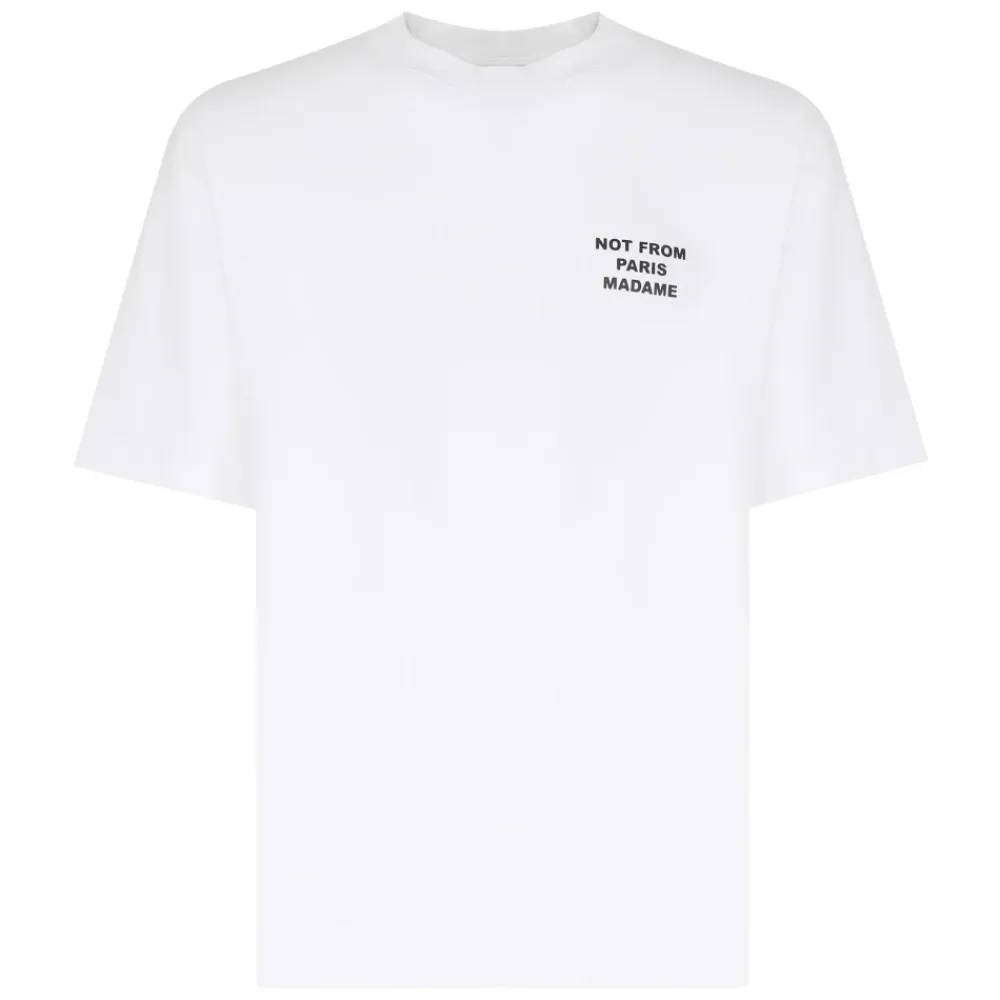 T-Shirts^Drole de Monsieur Crew Neck T-Shirt Hvid