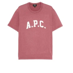 T-Shirts^A.P.C. Crew neck T-shirt med trykt logo Rød