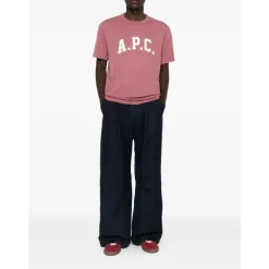 T-Shirts^A.P.C. Crew neck T-shirt med trykt logo Rød