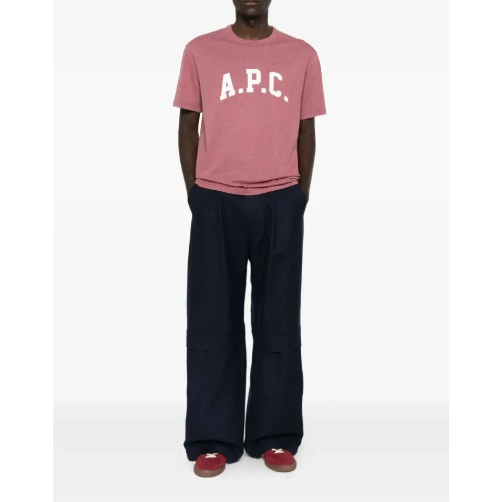 T-Shirts^A.P.C. Crew neck T-shirt med trykt logo Rød