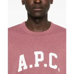 T-Shirts^A.P.C. Crew neck T-shirt med trykt logo Rød