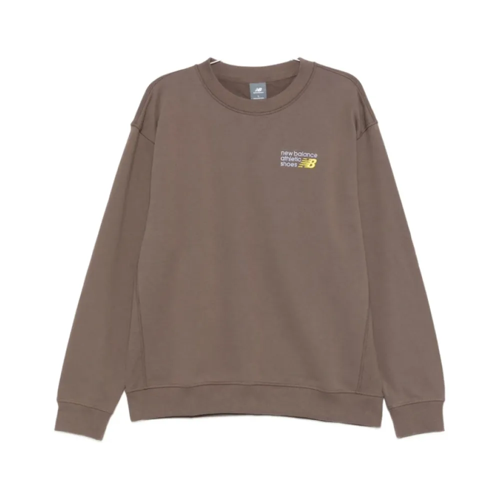 Trøjer|Sweatshirts^New Balance Crew Sweatshirt Brun