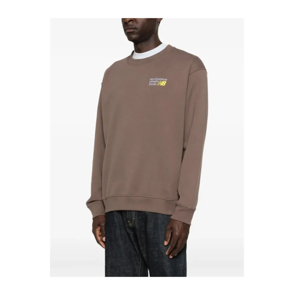 Trøjer|Sweatshirts^New Balance Crew Sweatshirt Brun