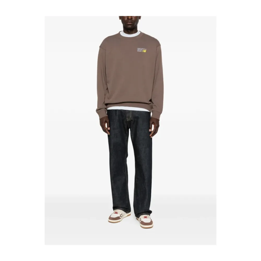Trøjer|Sweatshirts^New Balance Crew Sweatshirt Brun