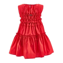 Kjoler & Nederdele^Monnalisa Crewneck Flared Dress Rød