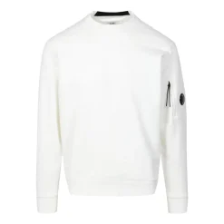 Trøjer|Sweatshirts^C.P. Company Crewneck Sweatshirt Hvid