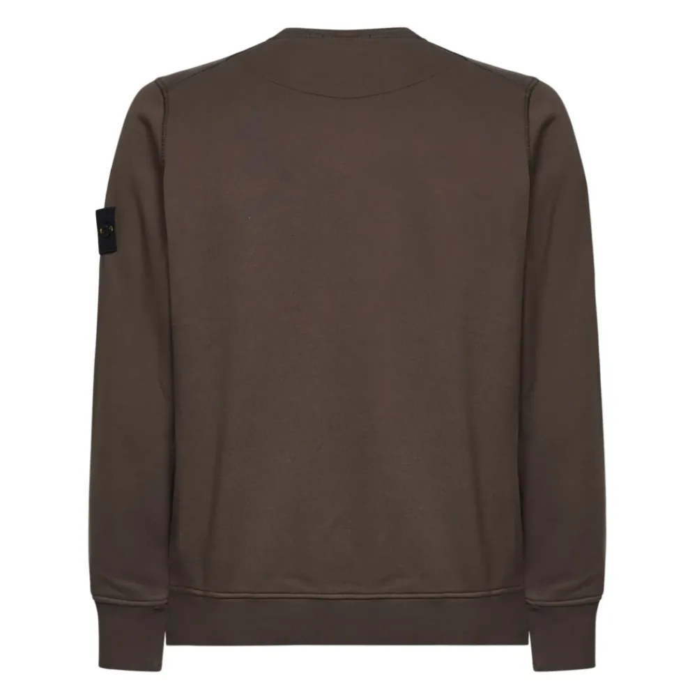 Trøjer|Sweatshirts<Stone Island Crewneck Sweatshirt Brun